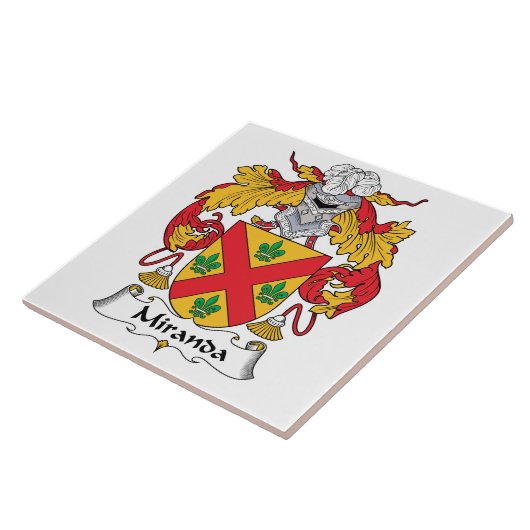 Miranda Familienwappen Fliese (Seite)