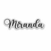 Miranda Name - Handgeschriebene Kalligrafie Aufkleber (Vorderseite)