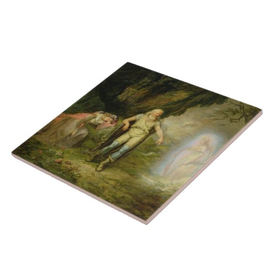 Miranda, Prospero und Ariel, "vom Sturm" vorbei Fliese (Seite)