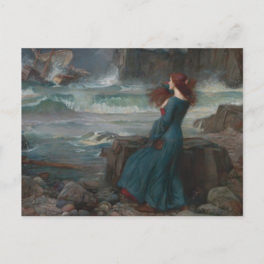 Miranda Tempest John William Waterhouse Art Postkarte (Vorderseite)