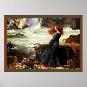 Miranda ~ The Tempest John W. Waterhouse Poster
