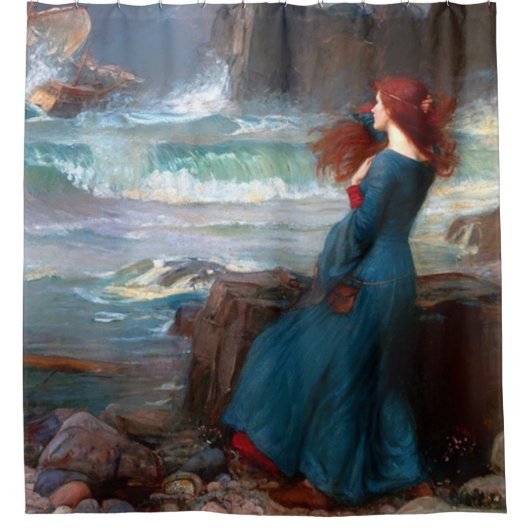 Miranda The Tempest John William Waterhouse Duschvorhang (Vorderseite)