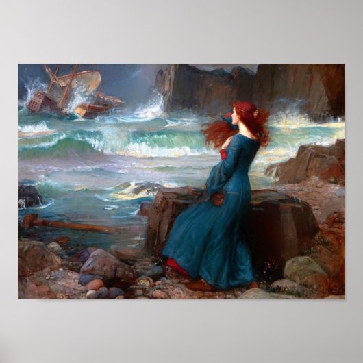 Miranda The Tempest John William Waterhouse Poster (Vorne)