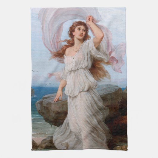 Miranda von Thomas Francis Dicksee Geschirrtuch (Vertikal)