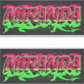 Miranda Vorname Name Graffiti Aufkleber Sticker (Vorderseite)