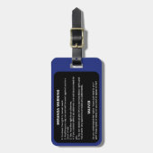 Miranda warnt Polizei-Flag Gepäckanhänger (Vorderseite vertikal)