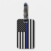 Miranda warnt Polizei-Flag Gepäckanhänger (Rückseite vertikal)