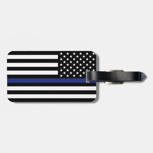 Miranda warnt Polizei-Flag Gepäckanhänger (Rückseite horizontal)