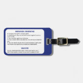 Miranda warnt Polizei-Flag Gepäckanhänger (Vorderseite horizontal)