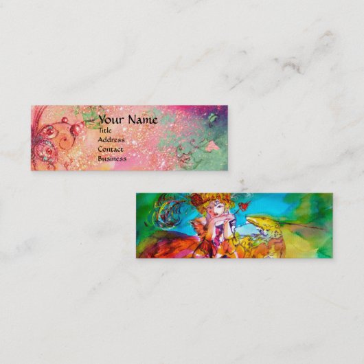 MIRANDOLINA Darstellende Künste, Kostümbildner ros Mini Visitenkarte (Vorne/Hinten)