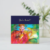 MIRANDOLINA MARDI GRAS MASQUERADE PARTY EINLADUNG (Stehend Vorderseite)