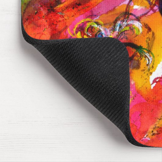 MIRANDOLINA Rosa Gelb Mousepad (Ecke)