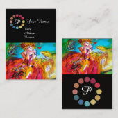 MIRANDOLINA SCHÖNHEIT MACHT AUS KÜNSTLERFARBPALETT VISITENKARTE (Vorne/Hinten)