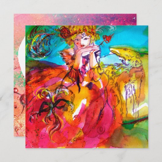 MIRANDOLINA, SWEET 16 MASQUERADE BALL, Herz Einladung (Vorne/Hinten)