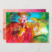 MIRANDOLINA SWEET 16 MASQUERADE BALL, rosa Glitzer Einladung (Vorne/Hinten)