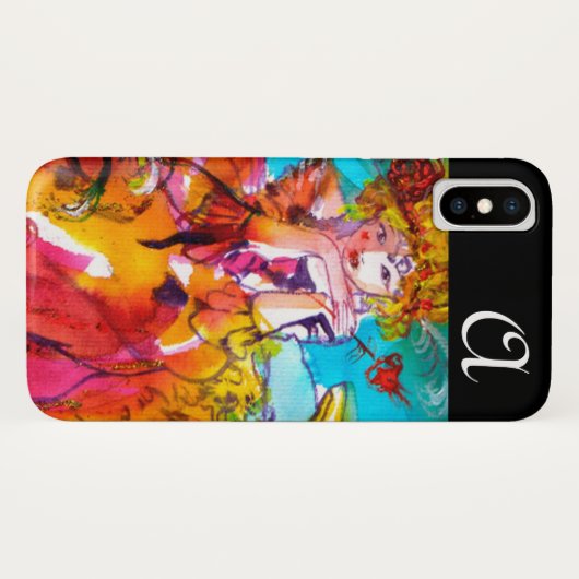 MIRANDOLINA Venezianisch Karneval Masken Monogramm Case-Mate iPhone Hülle (Rückseite (Horizontal))