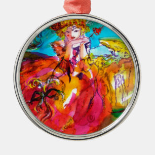 MIRANDOLINA, Venezianische Karnevalsmaske Ornament Aus Metall