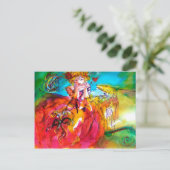 MIRANDOLINA, Venezianische Karnevalsmaske Postkarte (Stehend Vorderseite)