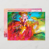 MIRANDOLINA, Venezianische Karnevalsmaske Postkarte (Vorne/Hinten)