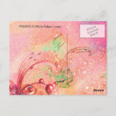 MIRANDOLINA, Venezianische Karnevalsmaske Postkarte (Rückseite)