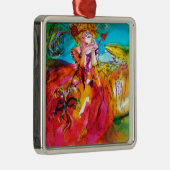 MIRANDOLINA, Venezianische Karnevalsmaske Silbernes Ornament (Rechts)