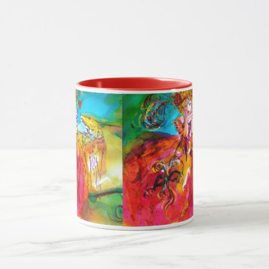 MIRANDOLINA, Venezianische Karnevalsmaske Tasse (Zentrum)