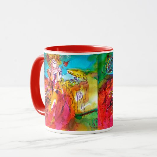 MIRANDOLINA, Venezianische Karnevalsmaske Tasse (Vorderseite Links)