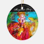 MIRANDOLINA / Venezianische Karnevalsmasken Keramikornament (Links)