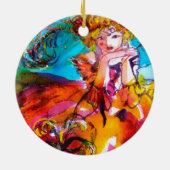 MIRANDOLINA / Venezianische Karnevalsmasken Keramikornament (Hinten)