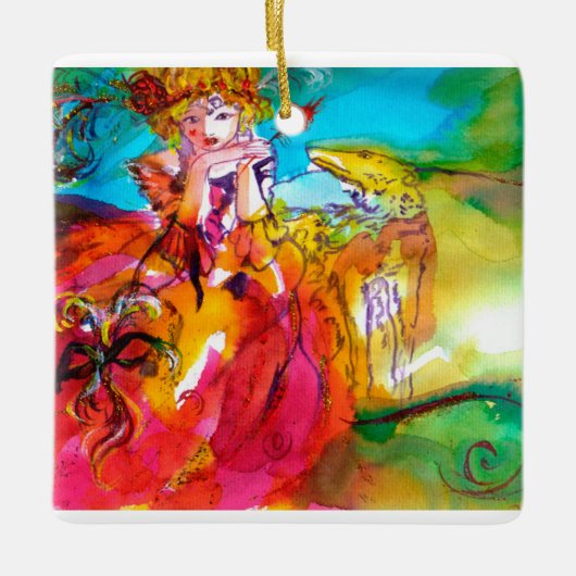 MIRANDOLINA / Venezianische Karnevalsmasken Keramikornament (Vorderseite)