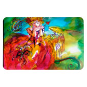 MIRANDOLINA / Venezianische Karnevalsmasken Magnet (Horizontal)