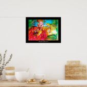 MIRANDOLINA / Venezianische Karnevalsmasken Poster (Küche)