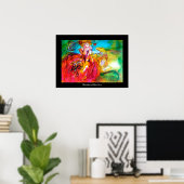 MIRANDOLINA / Venezianische Karnevalsmasken Poster (Heimbüro)