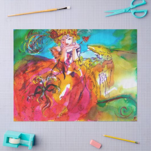 MIRANDOLINA / Venezianische Masquerade Seidenpapier (Basteln)