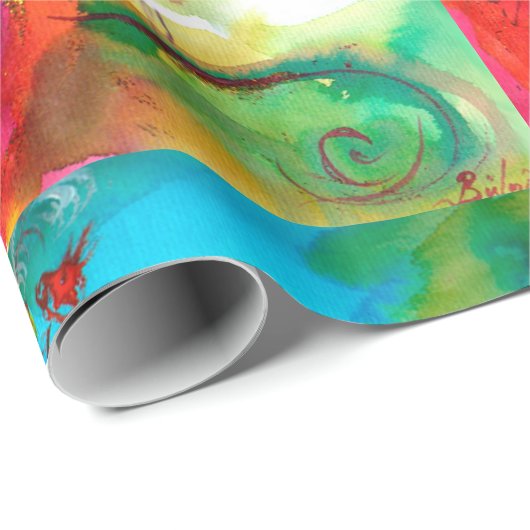 MIRANDOLINA / Venezianisches Masquerade-Party Geschenkpapier (Rolleneckpunkt)