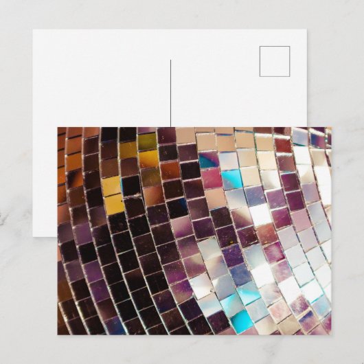 Mirco-Disco-Ball Ankündigungspostkarte (Vorne/Hinten)