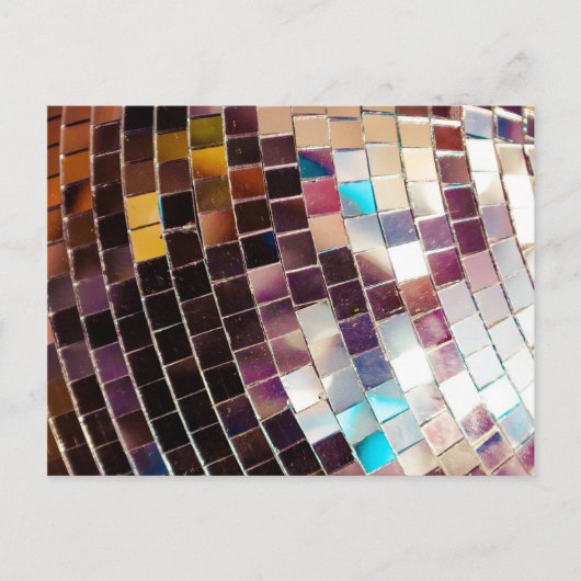 Mirco-Disco-Ball Ankündigungspostkarte (Vorderseite)