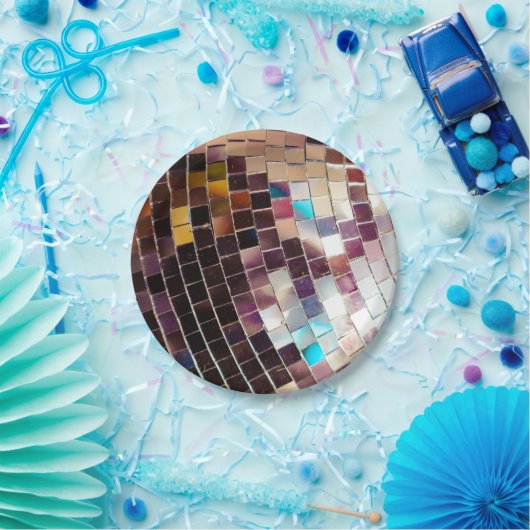 Mirco-Disco-Ball Pappteller (Party)