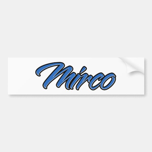 Mirco Name blue Aufkleber Sticker Autoaufkleber (Vorne)