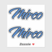 Mirco Name blue Aufkleber Sticker Stickerset (Blatt)