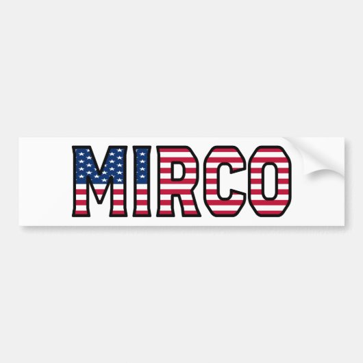 Mirco Name Vorname USA Aufkleber Sticker Auto Autoaufkleber (Vorne)