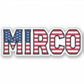 Mirco Name Vorname USA Sticker Stickerset (Vorderseite)