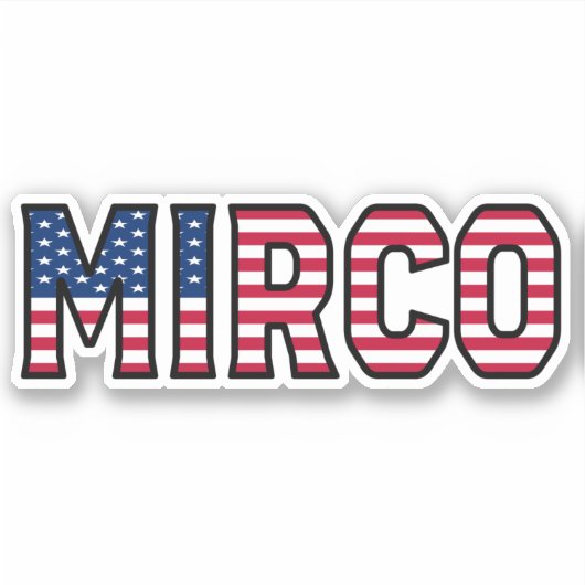 Mirco Name Vorname USA Sticker Stickerset (Vorderseite)
