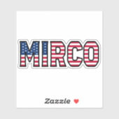 Mirco Name Vorname USA Sticker Stickerset (Blatt)