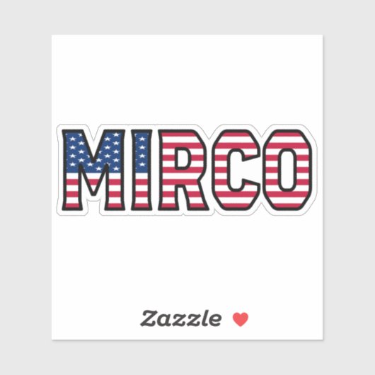 Mirco Name Vorname USA Sticker Stickerset (Blatt)