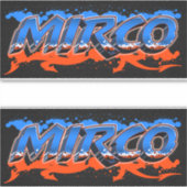 Mirco Vorname Name Graffiti Aufkleber Sticker (Vorderseite)