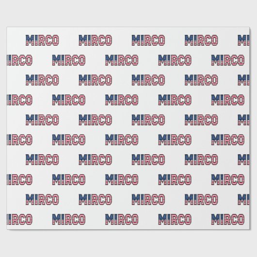 Mirco Vorname Name USA US Geschenkpapier Papier (Flach)