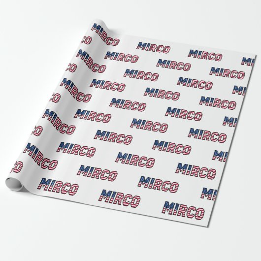 Mirco Vorname Name USA US Geschenkpapier Papier (Ungerollt)