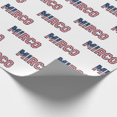 Mirco Vorname Name USA US Geschenkpapier Papier (Ecke)