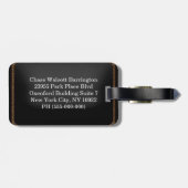 Mirhearst modernes Monogramm Gepäckanhänger (Rückseite horizontal)